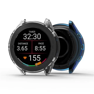 For Garmin Forerunner 570 970 กรณีสมาร์ทนาฬิกากันชนป้องกัน ทีพียู ครึ่งฝาครอบฟิล์มป้องกันหน้าจอ