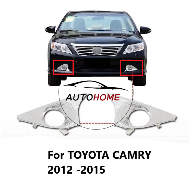 สําหรับ TOYOTA CAMRY 2012 2013 2014 2015 ACV50 ACV51 Asv50 ฝาครอบไฟตัดหมอกโครเมียมกันชนหน้าโคมไฟฝาคร