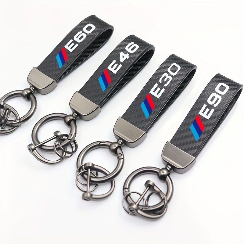 รถพวงกุญแจโลหะพวงกุญแจคาร์บอนไฟเบอร์ออกแบบสําหรับ BMW E36 E39 E46 E60 E90 แฟชั่นยานยนต์ Key Fob