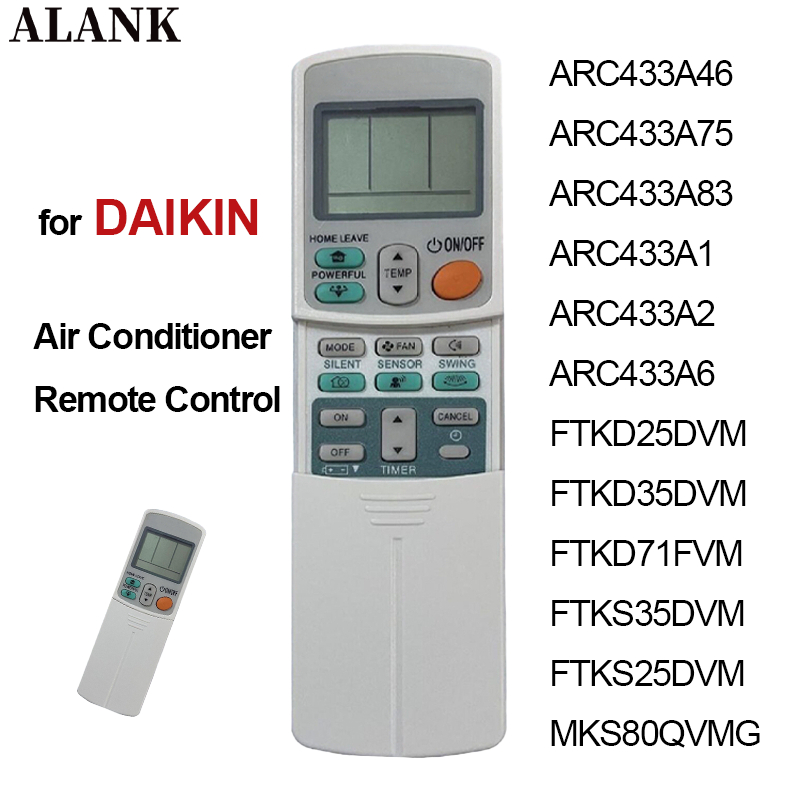 ALANK Remote รีโมท DAIKIN รีโมทแอร์ไดกิ้น ARC433A46 ARC433A75 ARC433A83 FTKD25DVM FTKD35DVM FTKD71FVM
