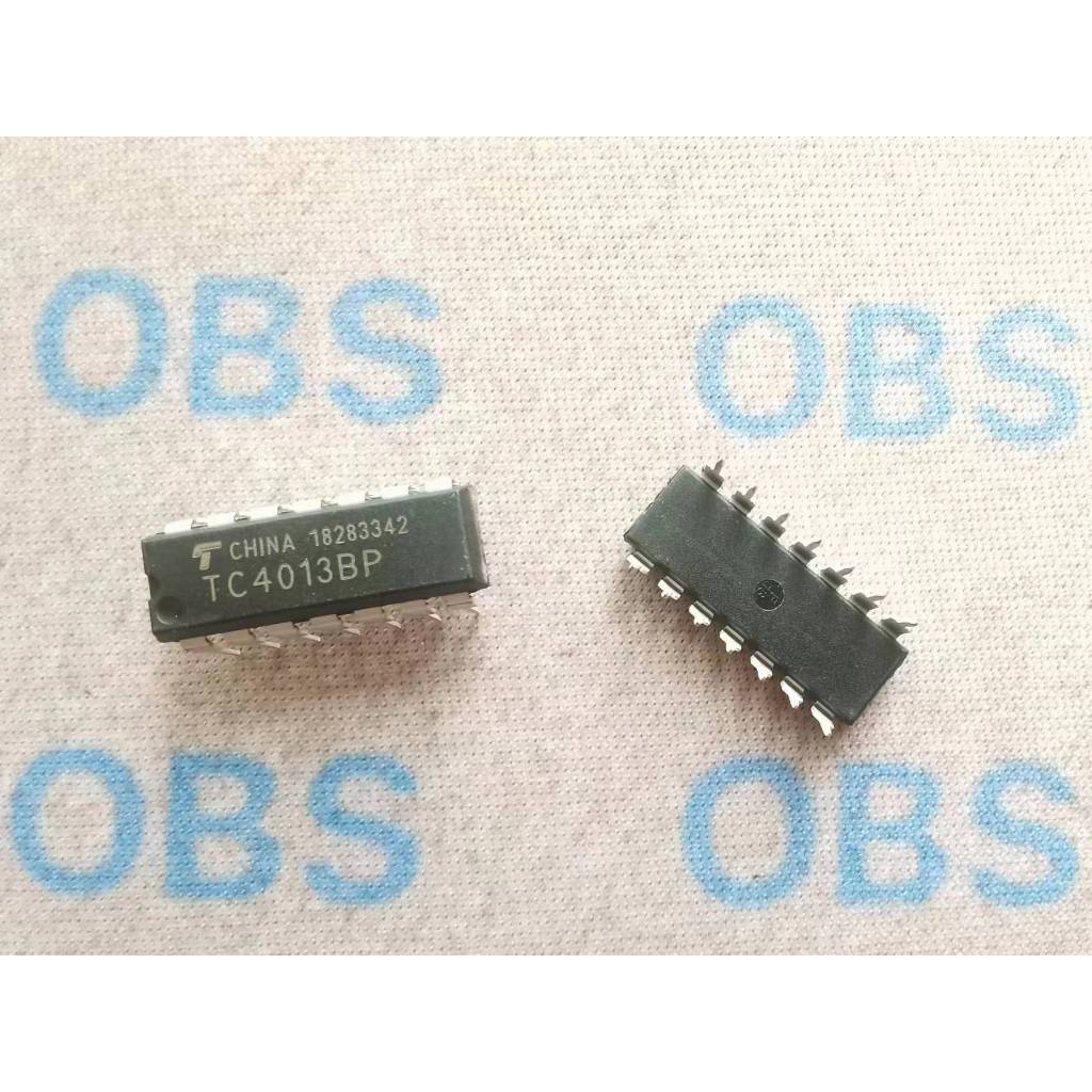 TC4013 ((10 TC4013BP ชิ้น) DIP14 ปลั๊กตรง Dual D Type Trigger ta ((10 ชิ้น)