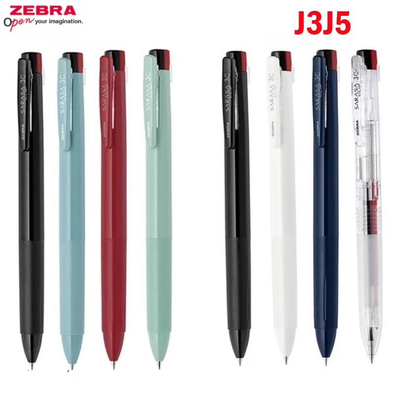 1 ชิ้นญี่ปุ่น ZEBRA CLIP 3C ปากกาเจล J3J5 ปากกาลูกบอลสามสี 0.5 มม.
