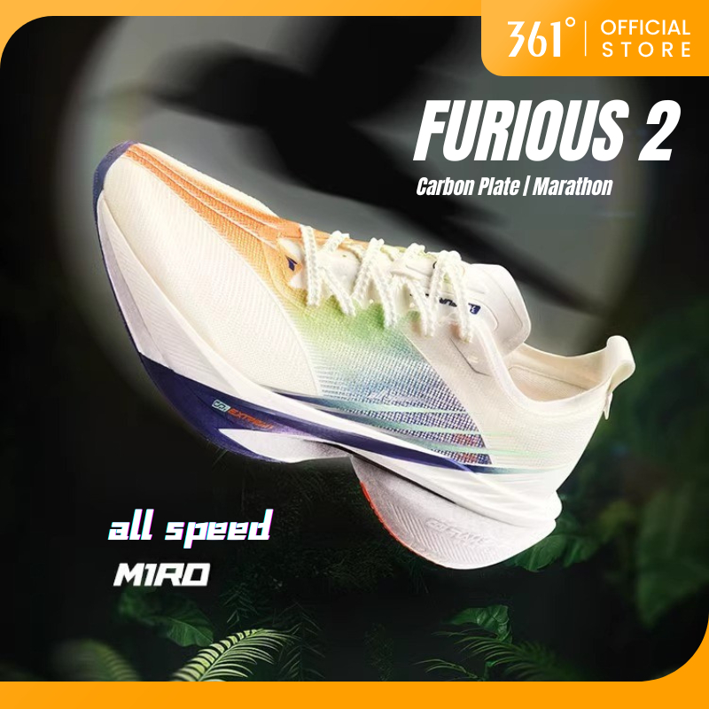 【Local Delivery】361 Degrees Furious 2.0 รองเท้าวิ่งชาย พื้นหนา น้ำหนักเบา 672432201