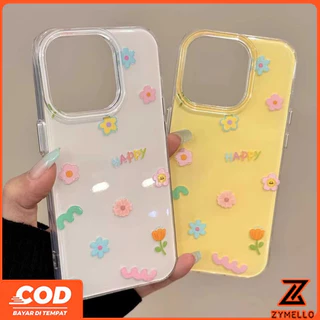 สําหรับ OPPO Reno 16F Reno 15F Reno 14F Reno13 F Reno13 Reno12 F Reno10Pro Reno8T Reno8Z Reno7Z Reno6Z Reno8 Reno5 Reno4 สดและเรียบง่ายดอกไม้สีสันสดใสกันกระแทก TPU มือถือ