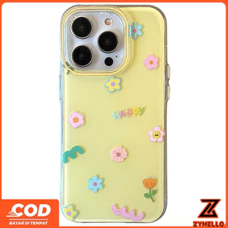 สําหรับ OPPO Reno 16F Reno 15F Reno 14F Reno13 F Reno13 Reno12 F Reno10Pro Reno8T Reno8Z Reno7Z Reno6Z Reno8 Reno5 Reno4 สดและเรียบง่ายดอกไม้สีสันสดใสกันกระแทก TPU มือถือ