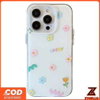 สําหรับ OPPO Reno 16F Reno 15F Reno 14F Reno13 F Reno13 Reno12 F Reno10Pro Reno8T Reno8Z Reno7Z Reno6Z Reno8 Reno5 Reno4 สดและเรียบง่ายดอกไม้สีสันสดใสกันกระแทก TPU มือถือ