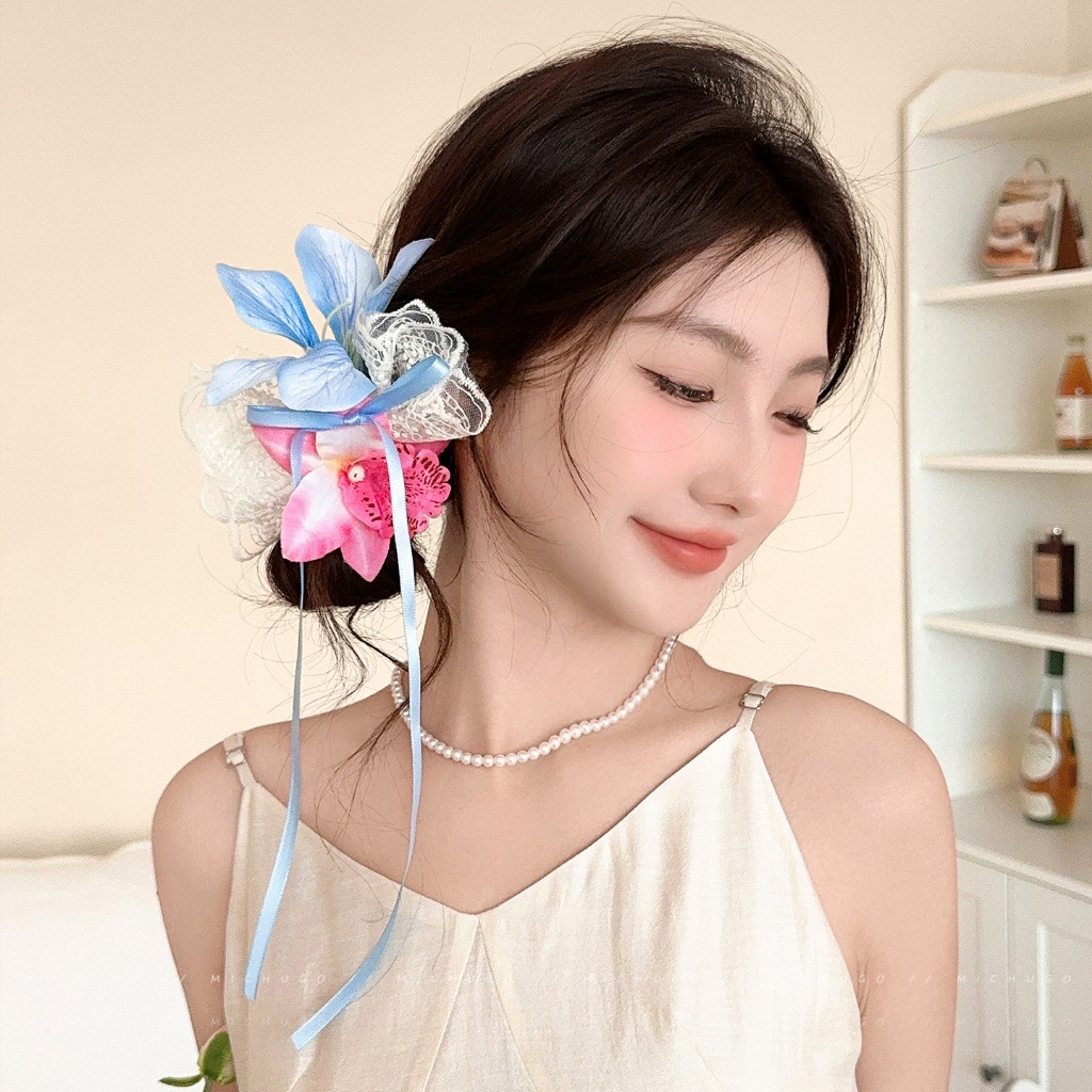 กิ๊บติดผมลําแสงดอกไม้ลิลลี่คลิปด้านข้างอารมณ์คลิปปากเป็ดที่สวยงามผ้าโพกศีรษะ2025 สไตล์ใหม่ ราคา ถูกที่สุด ดีลบีเคเค