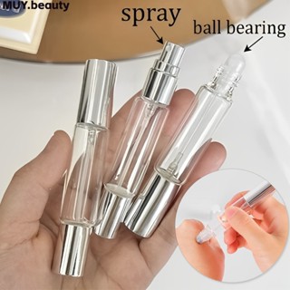 ขวดสเปรย์น้ําหอมแบบใช้คู่ 10 มล. พร้อมลูกกลิ้งแก้วใสรีฟิลและ…