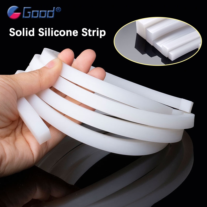ยางซิลิโคนแข็งแถบสี่เหลี่ยม Weatherstrip ยางสีขาว Weatherstrip Bar Anti Oil อุณหภูมิสูง 4x4mm-20x20m