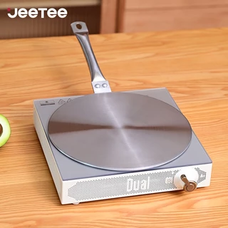 JEETEEE 24/28 ซม. แผ่นนำความร้อน 2 In1แหวนคุณภาพสูง เตาแม่เหล็กไฟฟ้า สำหรับเตาแก๊ส แผ่นอะลูมิเนียม เก็บความร้อน แผ่นป้องกันการเผาไหม้เครื่องครัว