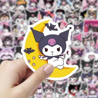 สติ๊กเกอร์สร้างสรรค์ Sanrio น่ารัก การ์ตูน Kuromi Handbook ตกแต่งสติกเกอร์กันน้ํา