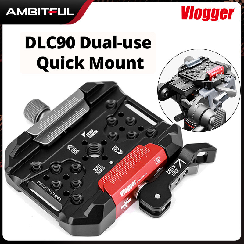 Vlogger DLC90 Quick Realease แผ่น Fit สําหรับ Manfrotto Arca Quick Set Up Mount กล้องขาตั้งกล้อง Clamp อะแดปเตอร์อุปกรณ์เสริม