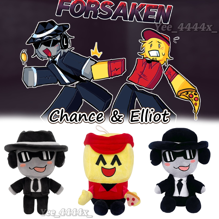 Roblox Forsaken Elliot ของเล่นตุ๊กตาเกมตัวอักษร Elliot Chance Hugger ตุ๊กตาเกมที่ยอดเยี่ยมอุปกรณ์ต่อ