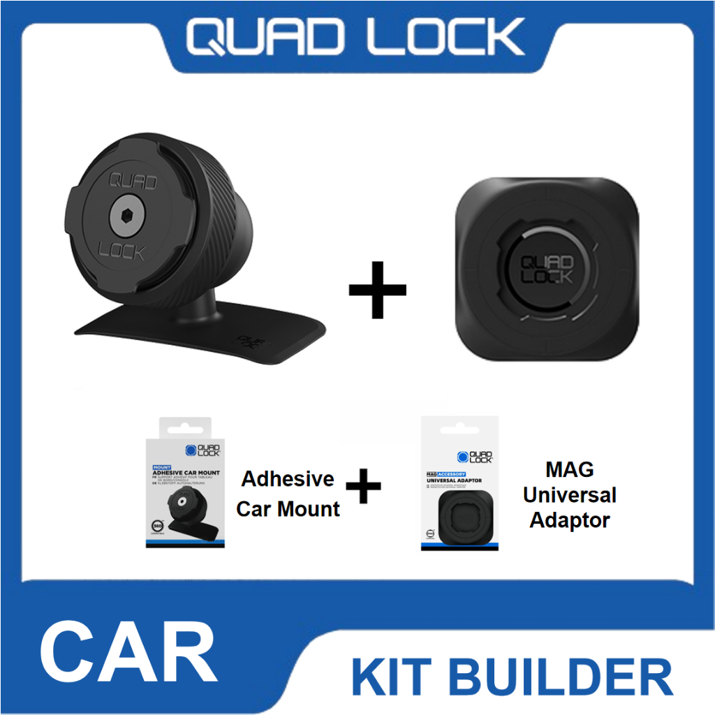 Quad LOCK Car - ตัวยึด Dash/Console ด้วย MAG Universal Adapter