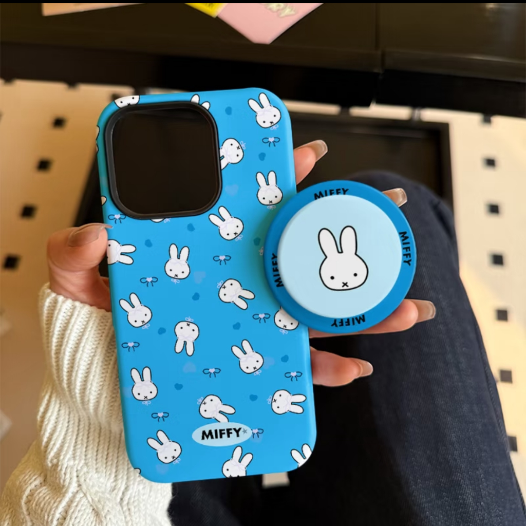 น่ารักรูปแบบกระต่ายสีขาวยืนป้องกันกรณีสําหรับiPhone 11 รูปที่ 2