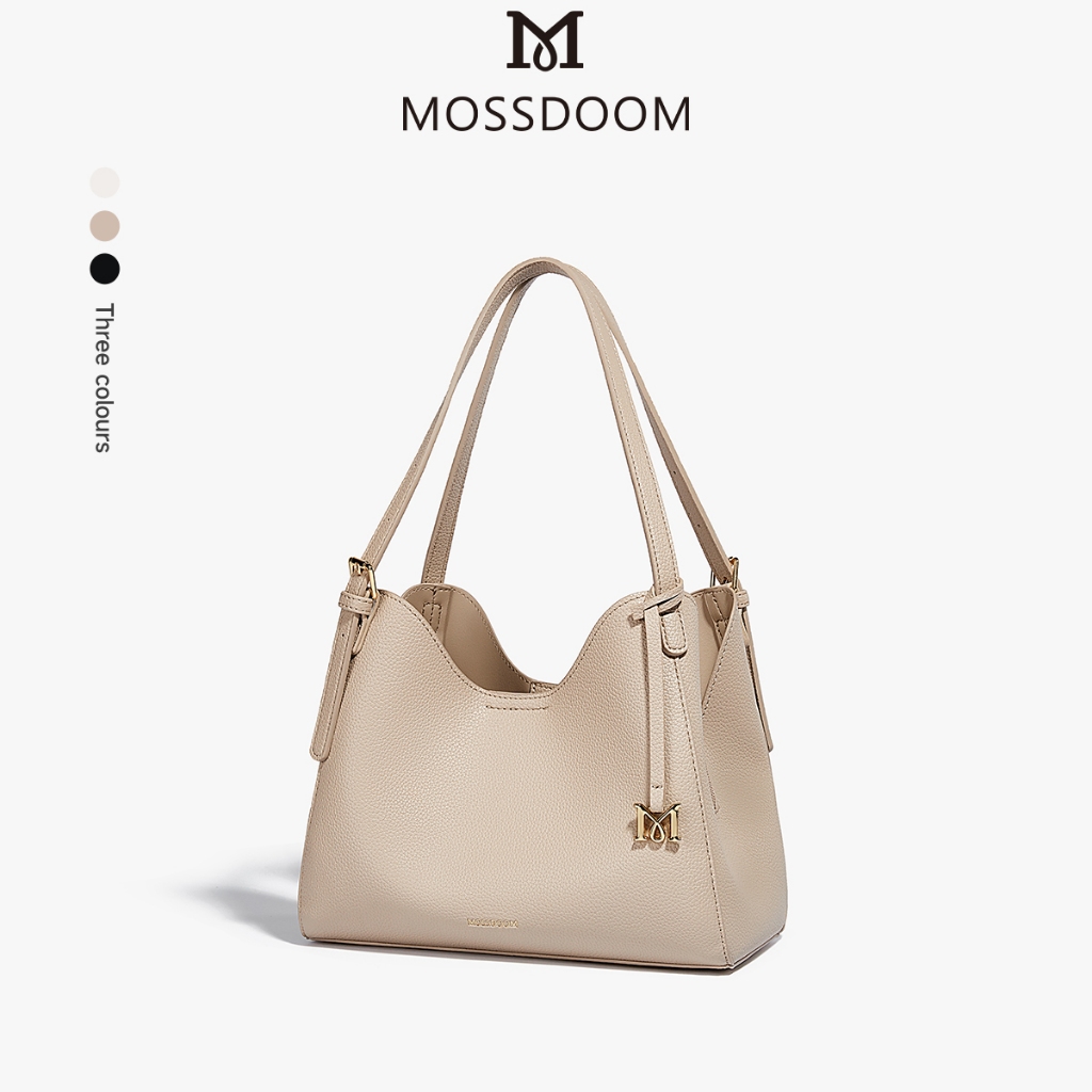 MOSSDOOM Lany Bag กระเป๋าหนังนุ่มแฟชั่นสำหรับผู้หญิง สายปรับระดับความยาวได้