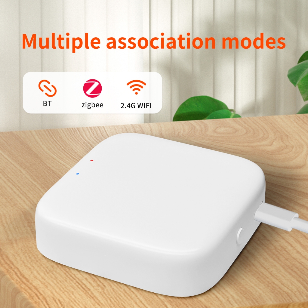 Tuya สมาร์ทหลายโหมดเกตเวย์ ZigBee บลูทูธฮับไร้สาย Smart Life APP รีโมทคอนโทรลสะพานทํางานร่วมกับ Alexa Google Home