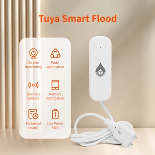 Wifi Tuya สมาร์ท Water Leak Sensor เครื่องตรวจจับสัญญาณเตือนน้ําท่วม Water Leakage Sensor ใช้งานร่วมกับ Smart Life Google Home Alexa