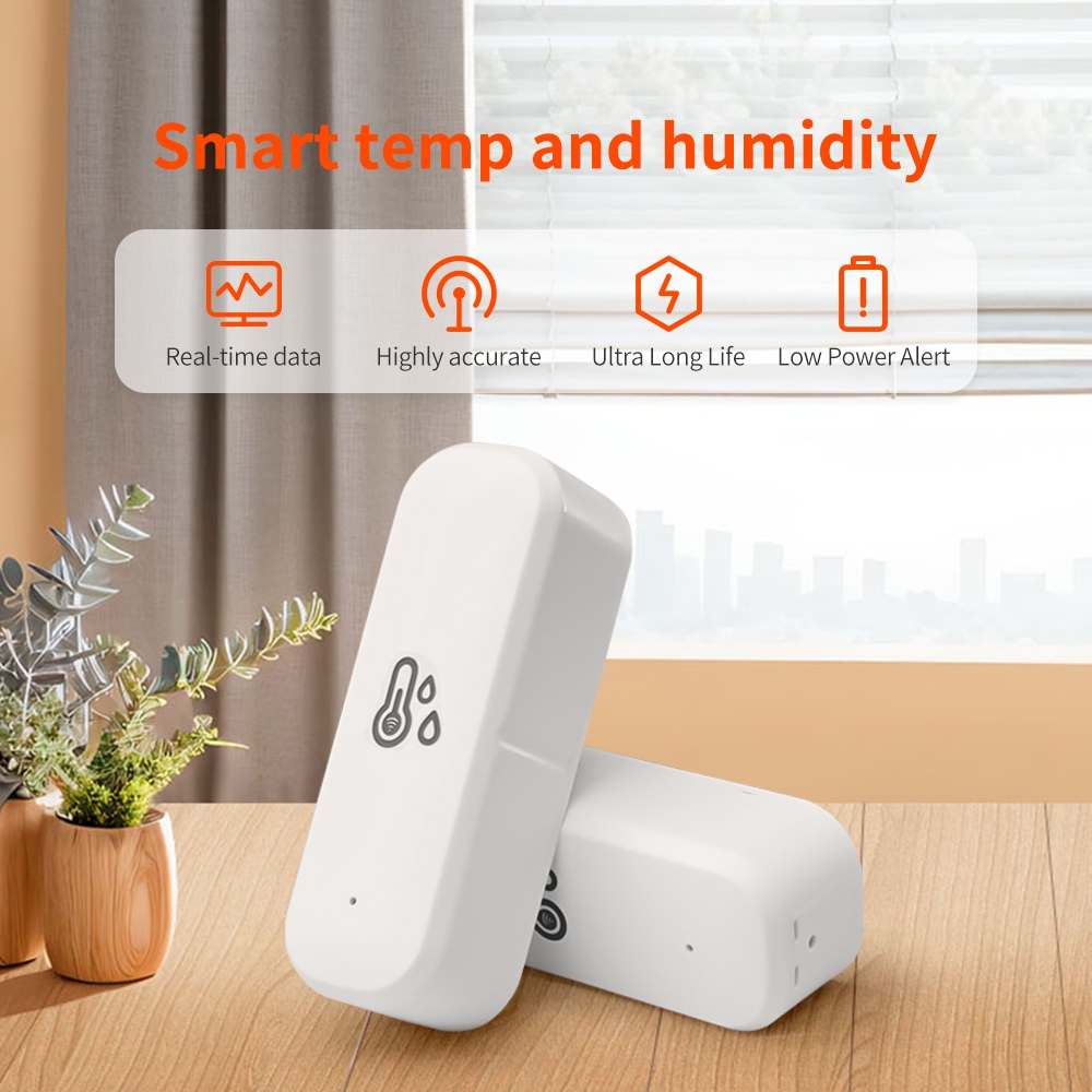 Tuya WiFi อุณหภูมิและความชื้นเซนเซอร์ APP Remote Monitor สําหรับ Smart Home var SmartLife ทํางานร่วมกับ Alexa Google Assistant – โปรปัง