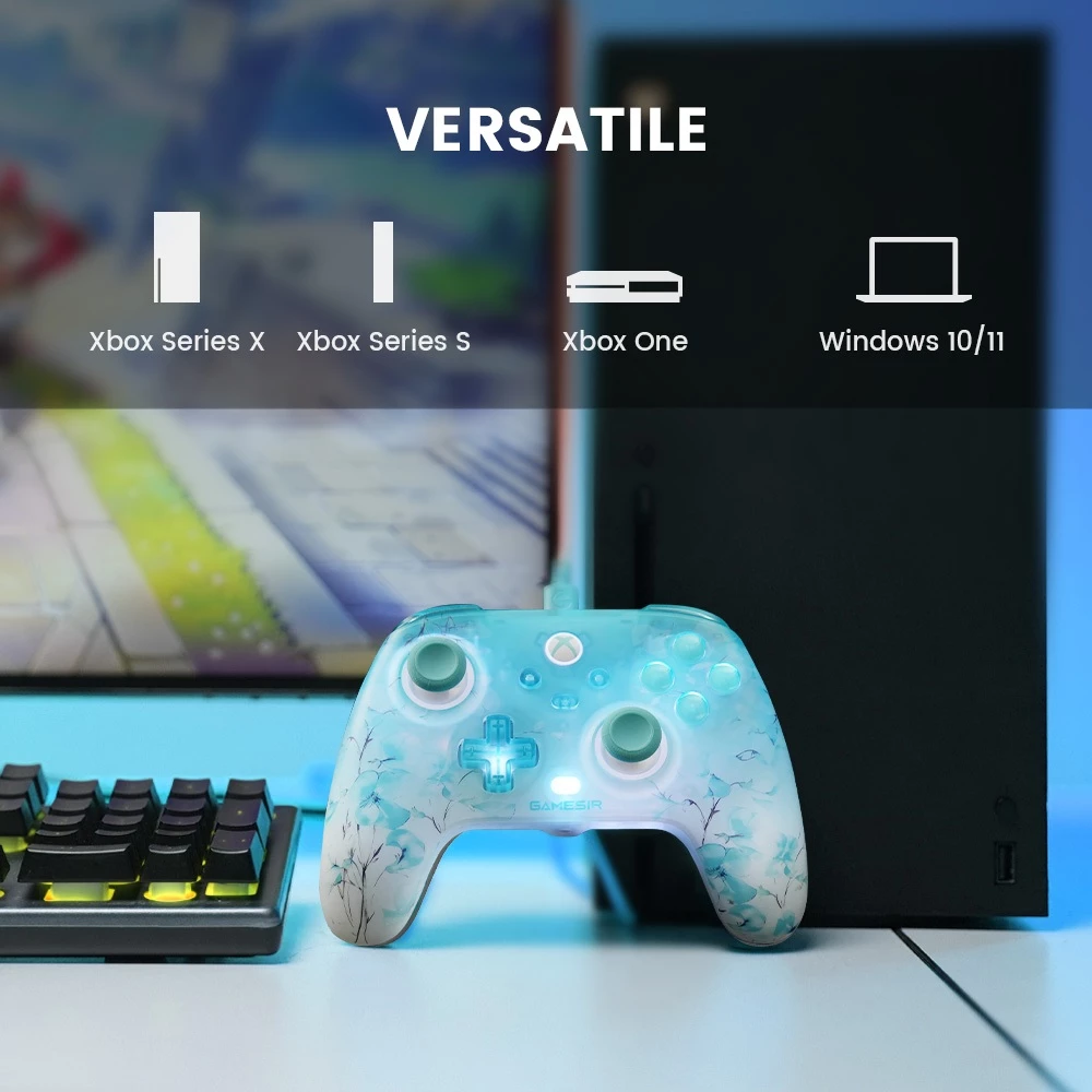 GameSir T7 PRO คอนโทรลเลอร์เกมแพดไร้สายลายดอกไม้พร้อมบลูทูธสําหรับ XBOX Series X/S XBOX One Windows 10/11 thumbnail 4