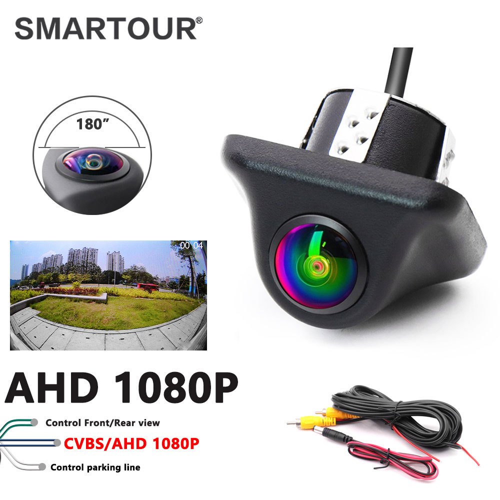 Universal 4K CVBS AHD 1080p 180 องศากล้องมองหลัง AHD Reversing HD Night Vision กันน้ํารถสํารองกล้อง