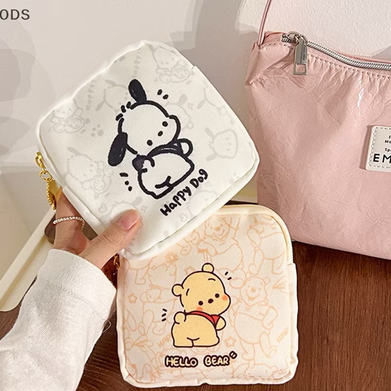 Letit | Kawaii Little Dog กระเป๋าผ้าอนามัย แบบพกพา สําหรับเด็กผู้หญิง นักเรียน