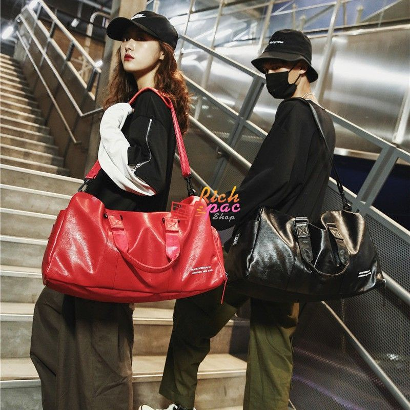 Fast shipping WATERproof PU leather bag + Carrying For large travel with shoe compartment especially Cool gym.