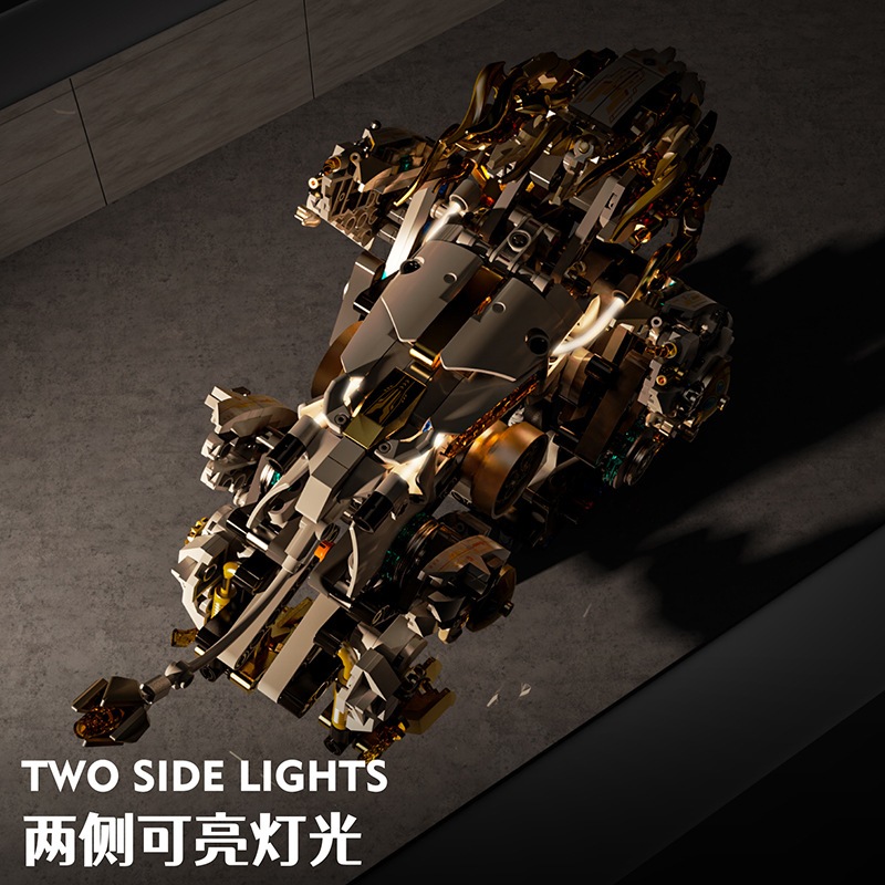 Meihe Mechanical Lion ชุดตกแต่ง DIY Assembly Mini Building Block ของเล่นเพื่อการศึกษาของขวัญ - รูปที่ 3