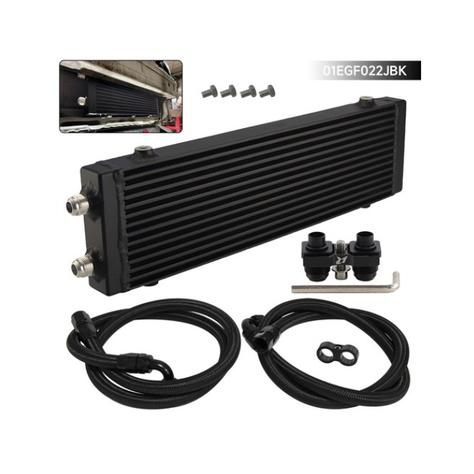 ขนาดใหญ่ Dual Pass Bar & แผ่นน้ํามัน Cooler Kit สําหรับ E90 E92 E93 335i E82 135i E46 M3