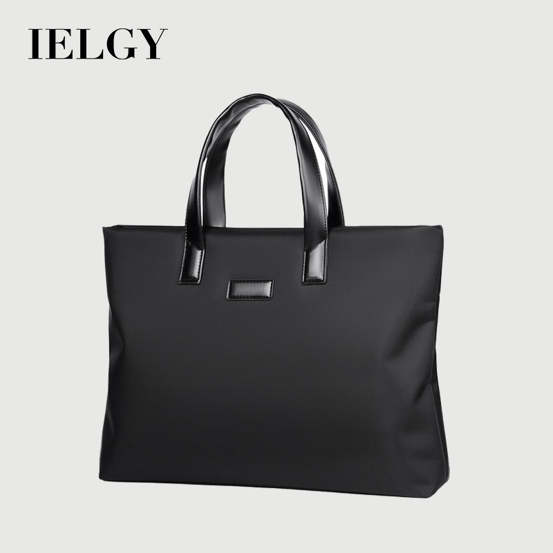 IELGY ใหม่ผู้ชายกระเป๋าเอกสารธุรกิจเดินทางง่ายไฟล์กระเป๋าคอมพิวเตอร์