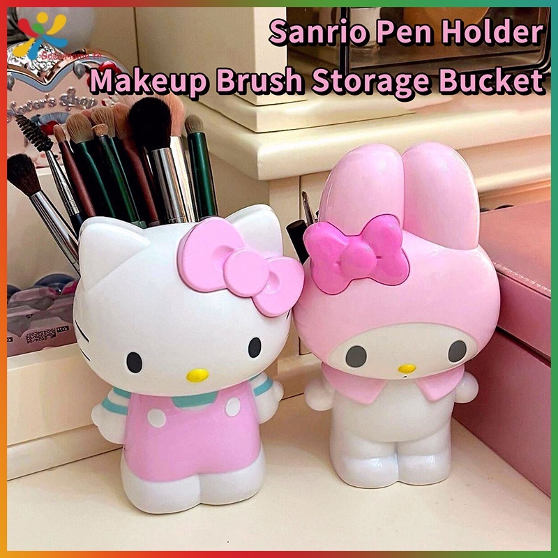 GOGO Sanrio Hello Kitty ที่ใส่ปากกาอะนิเมะ My Melody เครื่องเขียนแปรงแต่งหน้า Desktop ตกแต่งของขวัญของเล่น TH