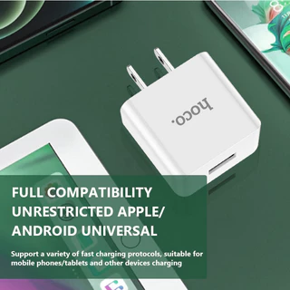 hoco. C106 ชุดหัวชาร์จพร้อมสายชาร์จ จ่ายไฟเต็ม 10.5W วงจรอัจฉริยะ กันกระแสไฟเกิน iOS/Micro/Type-C ส่งจากไทย