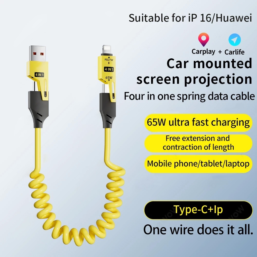 ANSAIT  4-in-1 1.5M Fast สายชาร์จ Usb Type C สําหรับ Usb C Charger สายชาร์จลวด ราคา ถูกที่สุด ดีลบีเคเค แกลเลอรีภาพที่ 2