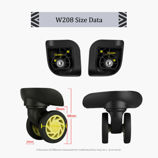 1 คู่ 85A ล้อกระเป๋าเดินทาง กระเป๋าเดินทางล้อลาก W208 ชุดล้อ…