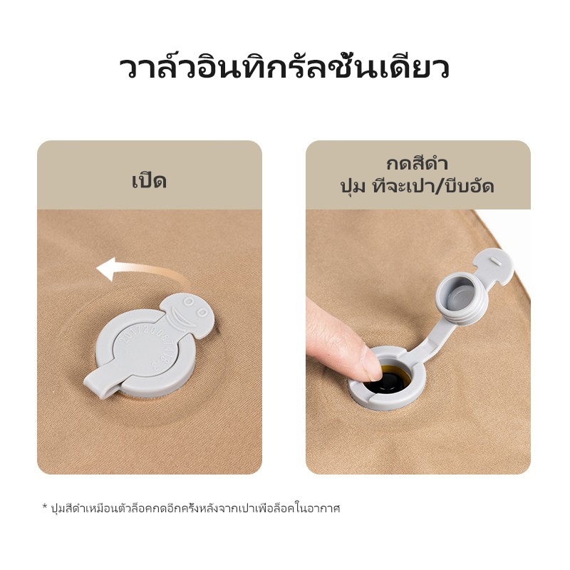 MOBI GARDEN หมอนเป่าลมสำหรับเดินทางกลางแจ้ง หมอนรองคอ หมอนพกพา - รูปที่ 4