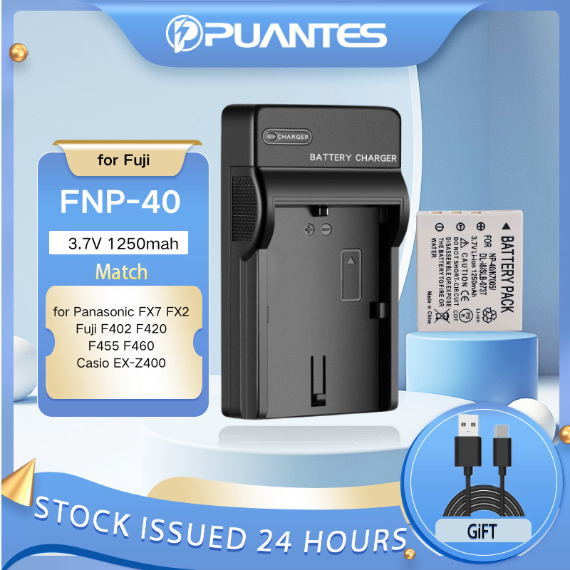 NP-40/K7005/DL-I8/SLB-0737 แบตเตอรี่กล้อง + เครื่องชาร์จช่องเดียวเหมาะสําหรับ Fuji F402 F420 F455 F460