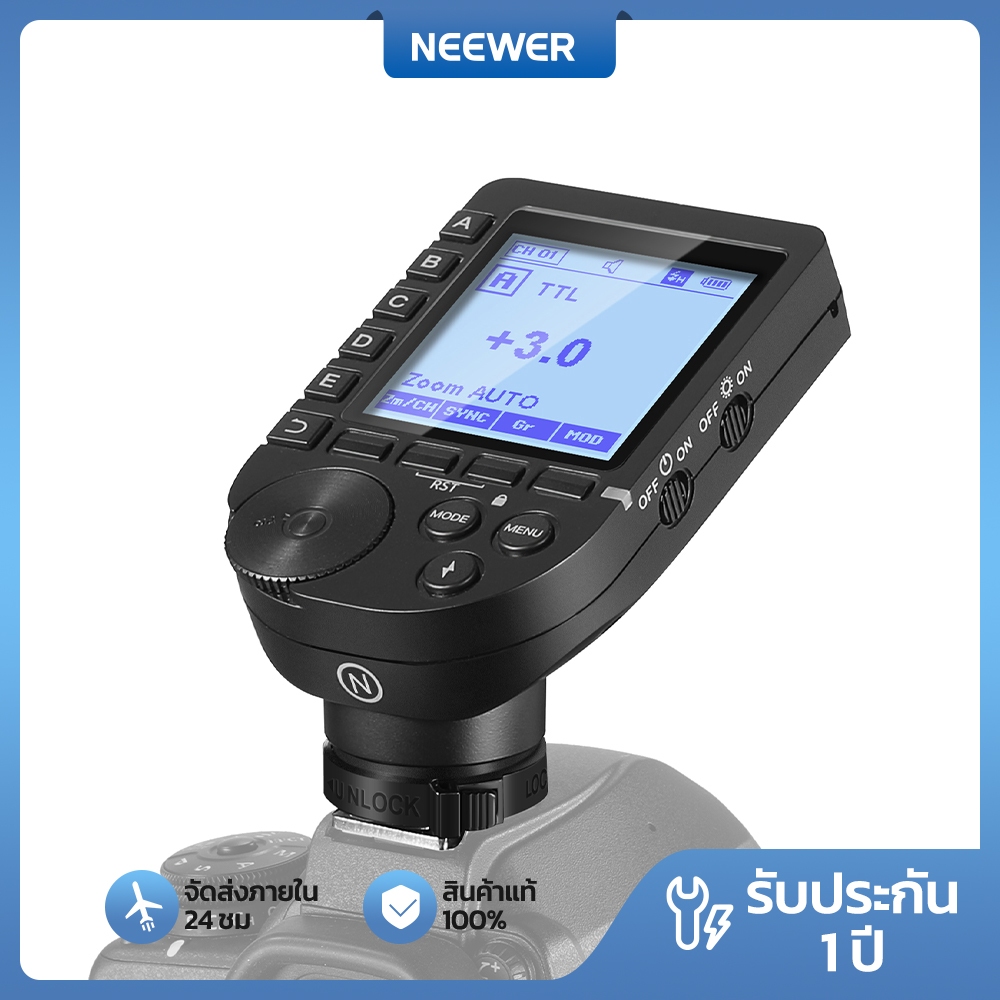 Neewer แฟลชทริกเกอร์ไร้สาย TTL อัพเกรดเข้ากันได้กับ Nikon, QPRO-N