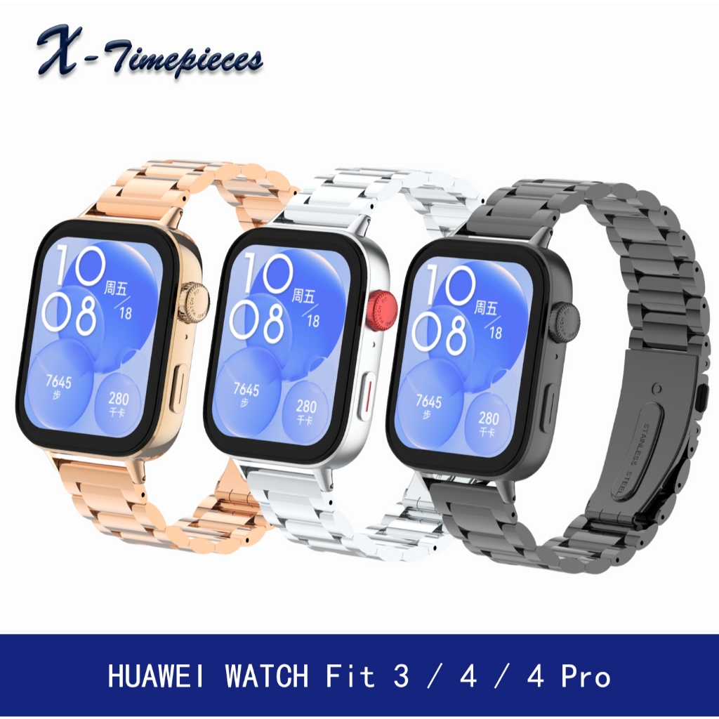 สายโลหะสําหรับ Huawei Watch Fit SE/1/3/4/4 Pro 5/5Pro, สําหรับผู้หญิงและผู้ชาย,แฟชั่นสแตนเลสกันน้ํากีฬาธุรกิจ