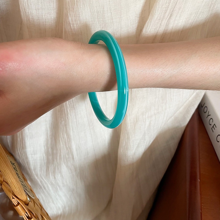 สร้อยข้อมือเรซิ่น บางเส้นเล็ก แฟชั่นเกาหลี สวมซ้อนได้ รูปที่ 8