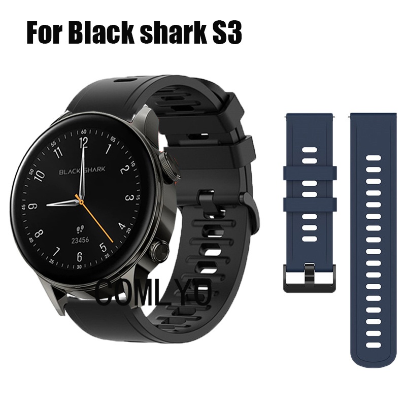 สําหรับ Black Shark S3 สมาร์ทสายนาฬิกาซิลิโคนกีฬาผู้หญิง MEN Band เข็มขัดซิลิโคน