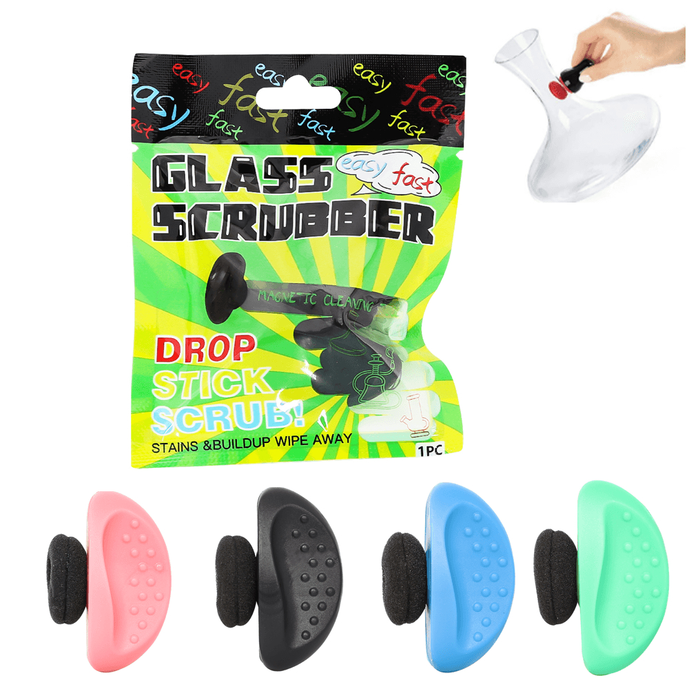 การเชื่อมต่อแม่เหล็ก ขวดแก้ว แปรงทำความสะอาด Glass Spot Bottle Scrubber Corner Scrub Cleaning Tool