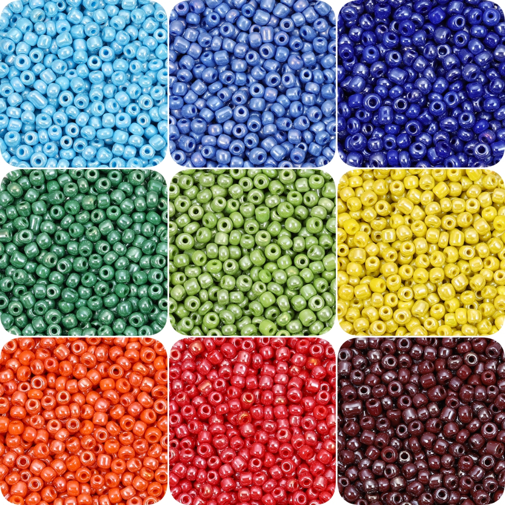 St. kunkka 150-300 ชิ้น  3 มม. 4 มม. แก้วสีข้าวปลาลูกปัดสำหรับสร้อยคอสร้อยข้อมือ DIY