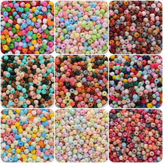 St. kunkka ลูกปัดข้าวแก้วเกรด A 100 ชิ้น 4 มิลลิเมตรลูกปัดทร…