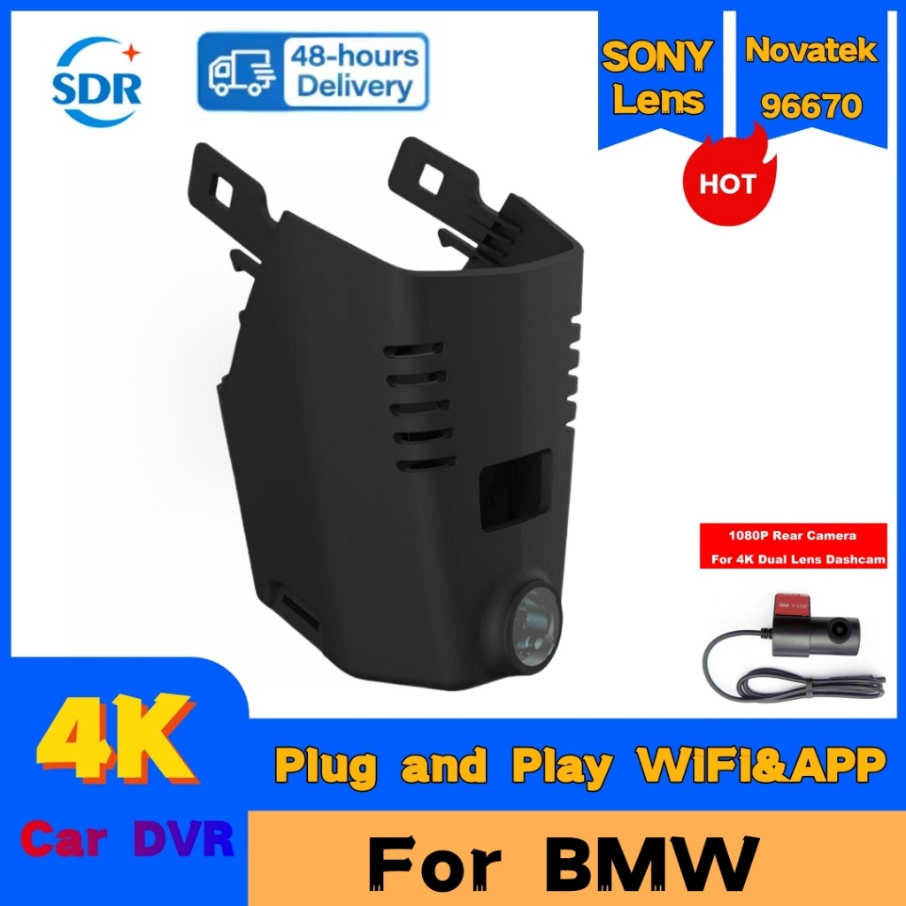 4K 2160P Plug and play Car DVR Video Recorder Dash Cam กล้องสําหรับ BMW 5 Series 6 Series Gran Turis