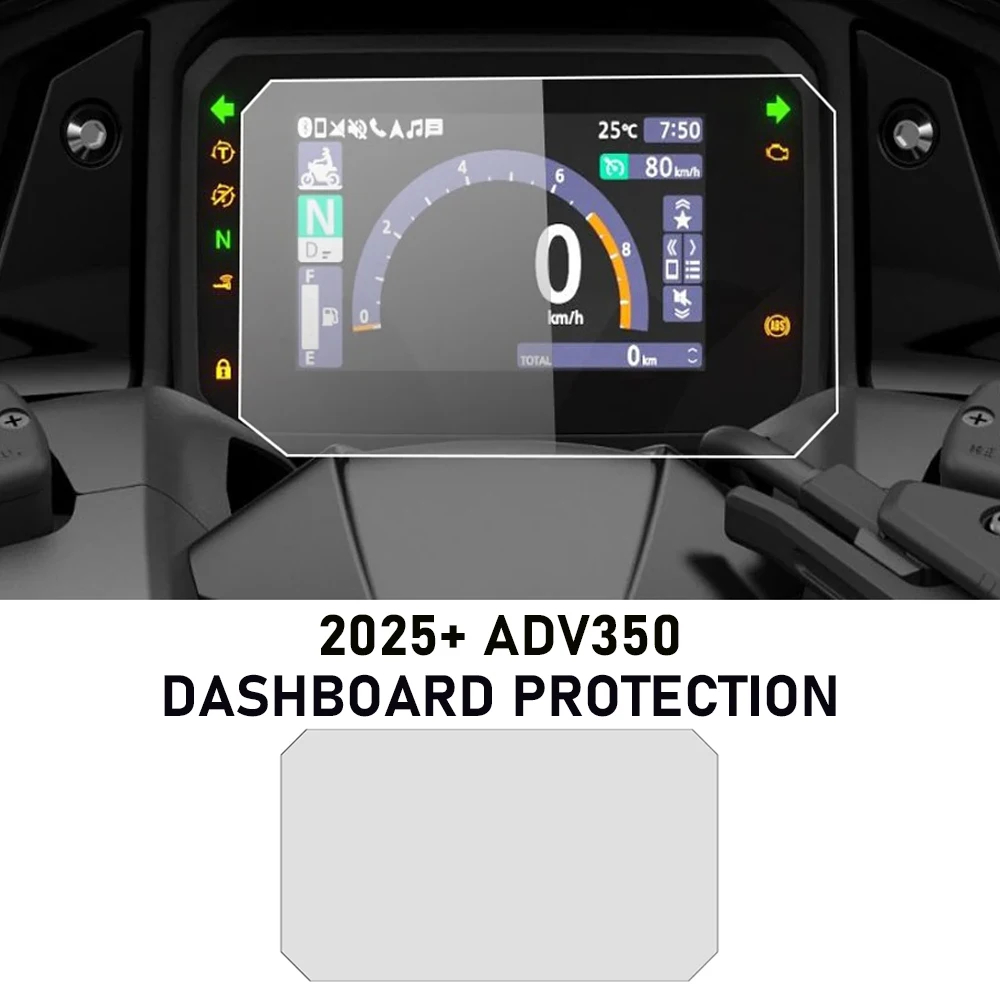 2025 + ใหม่ ADV350 อุปกรณ์เสริม Scratch Cluster หน้าจอแดชบอร์ดสําหรับ Honda ADV 350 รถจักรยานยนต์ TPU HD ป้องกันเครื่องมือฟิล์ม