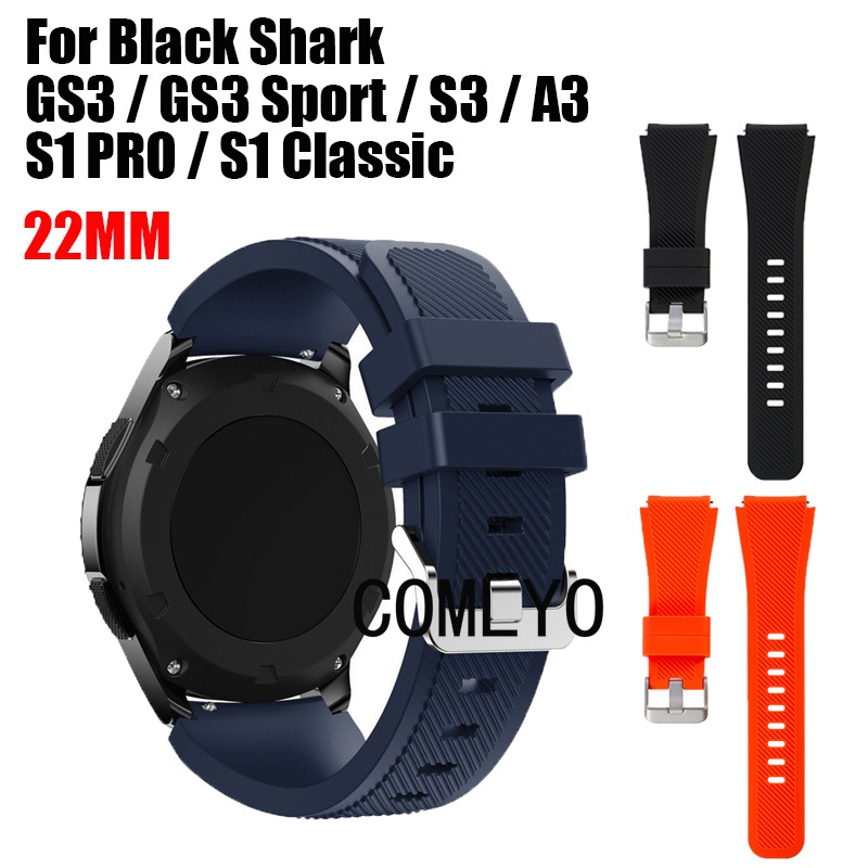 For Black Shark GS3 Ultra อัลตร้าสมาร์ทสายนาฬิกาซิลิโคนปุ่มแม่เหล็กสายรัดข้อมือนุ่มผู้ชายผู้หญิงกีฬากลางแจ้งวง