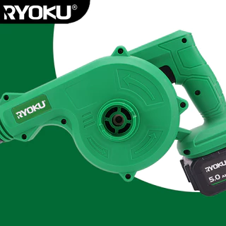RYOKU ชุดโบลเวอร์ไร้สาย เครื่องเป่าลมหิมะแบบชาร์จไฟได้, กําจัดฝุ่นมือถือใบโบลเวอร์, เครื่องมือทําสวนอเนกประสงค์, พร้อมโบลเวอร์หิมะแบบชาร์จไฟได้, กําจัดฝุ่นมือถือใบ,