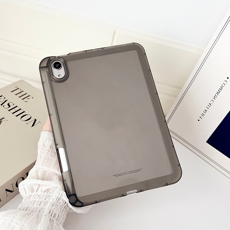 พร้อมช่องเสียบปากกาTransparent Clear TPU Softกรณีแท็บเล็ตสําหรับiPad Mini 6 5 9.7 5th 6th Air 3 4 5 iPad 10.2 7 8 9 10th Gen iPad Pro 11 2024 A16 2025 นิ้วiPad Coverปลอก