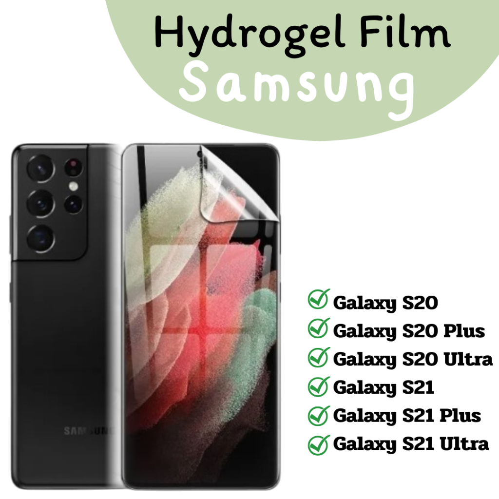 [ ฟิล์มหน้า ] ฟิล์มไฮโดรเจลสําหรับ Samsung Galaxy S20 / S20 Plus / S20 Ultra / S21 / S21 Plus / S21 