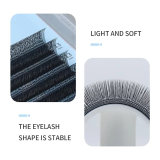 GLAMLASH U รูปร่าง YY ขนตาปลอม 8-15 มม.ผสม CD Curl เคล็ดลับคู่ Lashes Extension Hand-wowen ขนตาส่วนบุคคล
